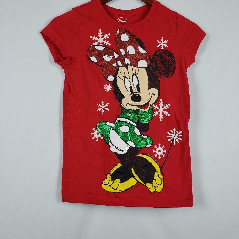 Disney Minnie Mouse Christmas Tee Girls XL